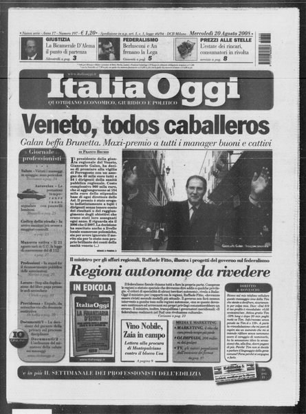 Italia oggi : quotidiano di economia finanza e politica